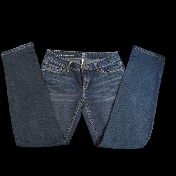 Ann Taylor Loft Jeans Womens 4 Blue Low-Rise Professionally Hemmed 30x30” - Picture 1 of 4